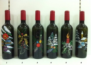 mastiha hand painted bottles
